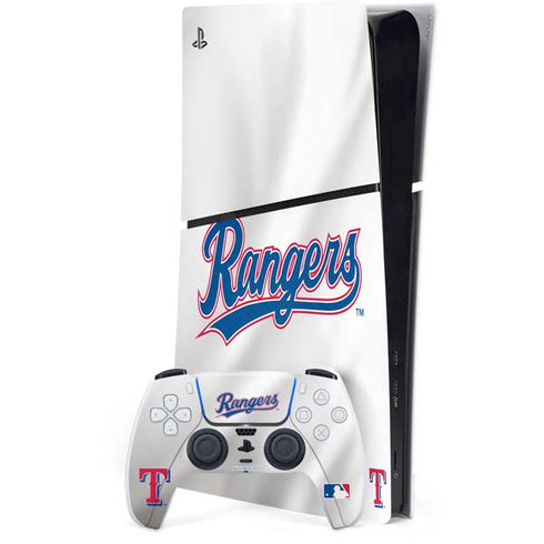 MLB Texas Rangers Home Jersey PS5 Slim Digital Edition Console Skin