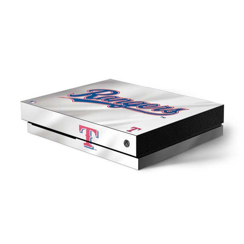 MLB Texas Rangers Home Jersey Xbox One X Console Skin