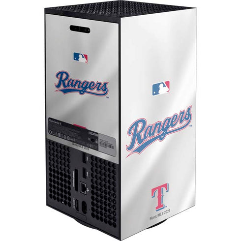 MLB Texas Rangers Home Jersey Xbox Series X Console Skin