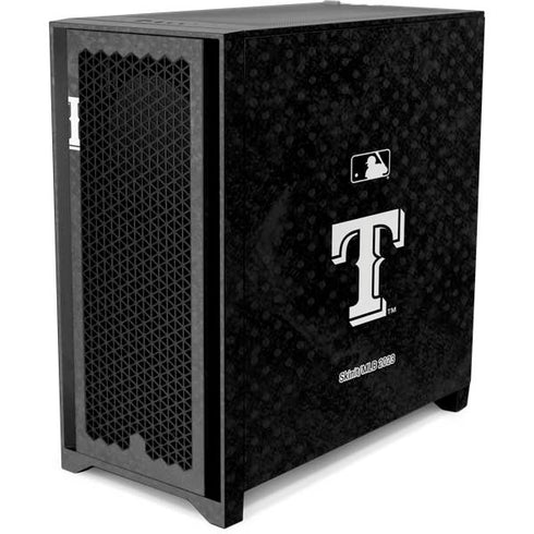 MLB Texas Rangers Jays Dark Wash Corsair 4000D Tempered Glass Mid-Tower ATX Case Skin