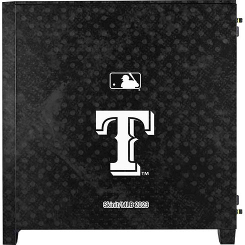 MLB Texas Rangers Jays Dark Wash Corsair 4000D Tempered Glass Mid-Tower ATX Case Skin