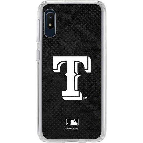 MLB Texas Rangers Jays Dark Wash Galaxy A10e Clear Case