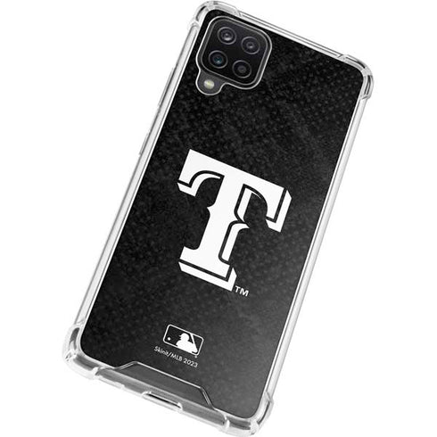MLB Texas Rangers Jays Dark Wash Galaxy A12 Clear Case