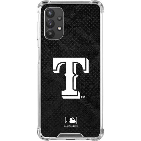 MLB Texas Rangers Jays Dark Wash Galaxy A32 5G Clear Case