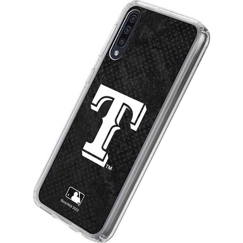 MLB Texas Rangers Jays Dark Wash Galaxy A50 Clear Case