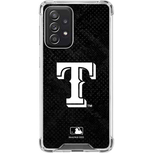 MLB Texas Rangers Jays Dark Wash Galaxy A52 5G Clear Case