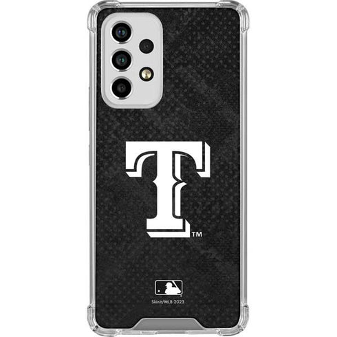 MLB Texas Rangers Jays Dark Wash Galaxy A53 5G Clear Case
