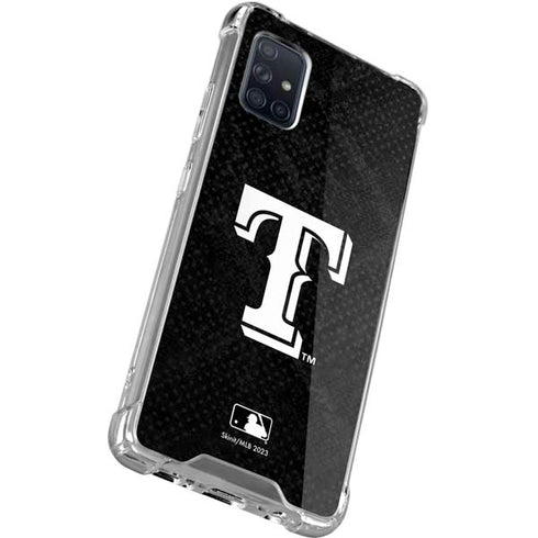 MLB Texas Rangers Jays Dark Wash Galaxy A71 5G Clear Case