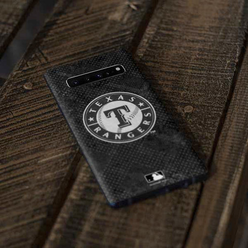 MLB Texas Rangers Jays Dark Wash Galaxy S10 Plus Skin