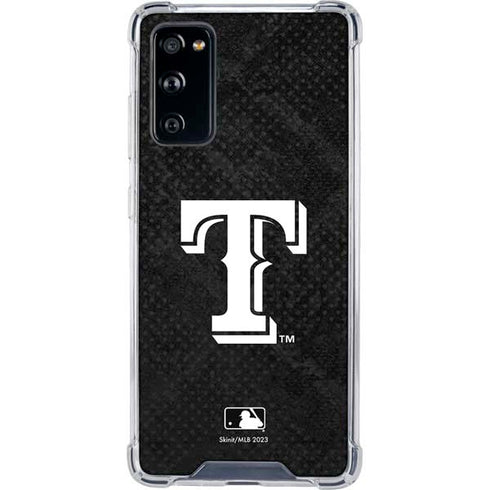 MLB Texas Rangers Jays Dark Wash Galaxy S20 FE Clear Case