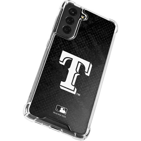 MLB Texas Rangers Jays Dark Wash Galaxy S21 FE Clear Case