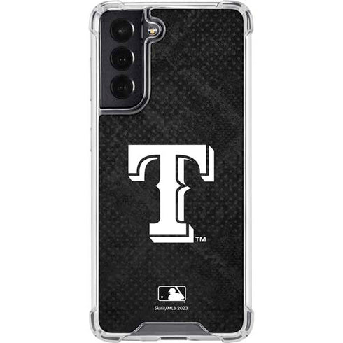 MLB Texas Rangers Jays Dark Wash Galaxy S22 Clear Case