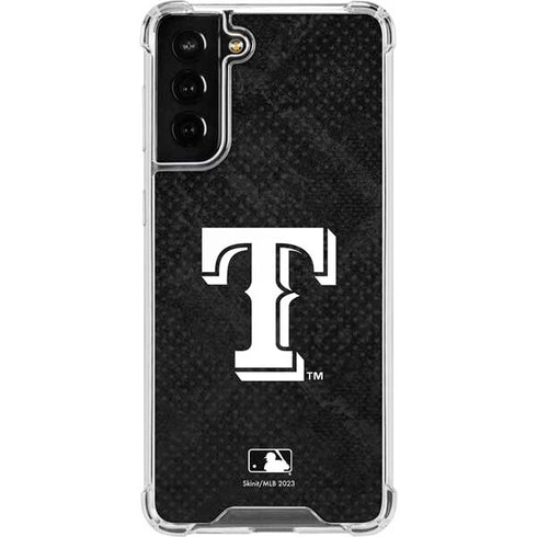 MLB Texas Rangers Jays Dark Wash Galaxy S22 Plus Clear Case