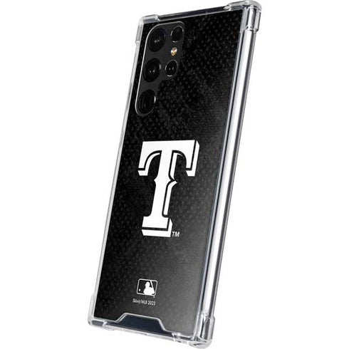 MLB Texas Rangers Jays Dark Wash Galaxy S22 Ultra Clear Case