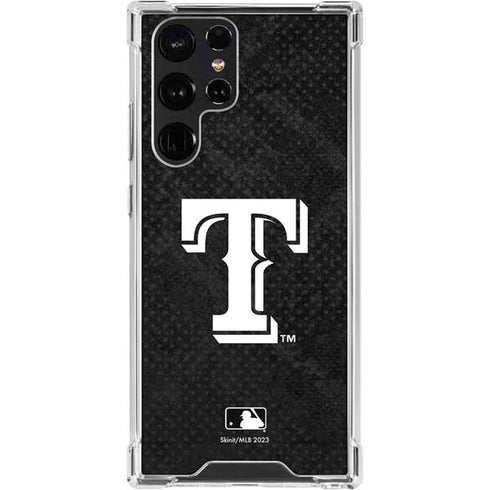 MLB Texas Rangers Jays Dark Wash Galaxy S24 Ultra Clear Case