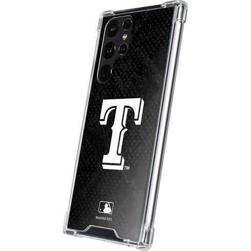 MLB Texas Rangers Jays Dark Wash Galaxy S24 Ultra Clear Case