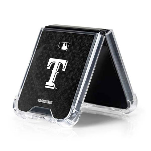 MLB Texas Rangers Jays Dark Wash Galaxy Z Flip5 5G Clear Case