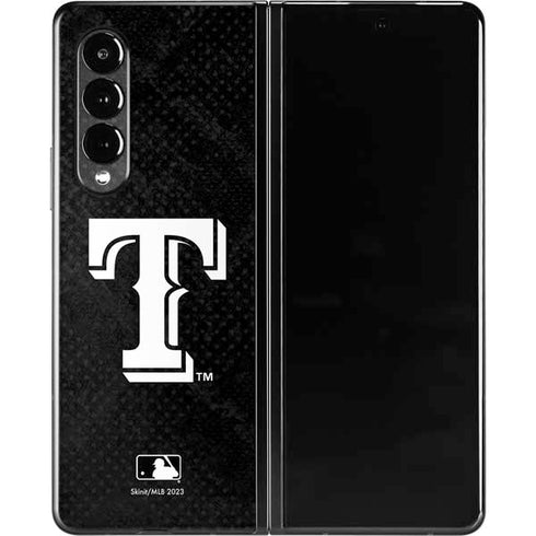 MLB Texas Rangers Jays Dark Wash Galaxy Z Fold3 5G Skin