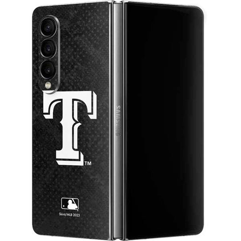 MLB Texas Rangers Jays Dark Wash Galaxy Z Fold4 5G Skin