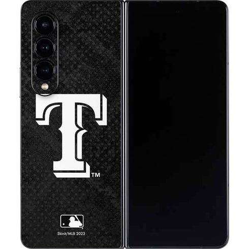 MLB Texas Rangers Jays Dark Wash Galaxy Z Fold4 5G Skin