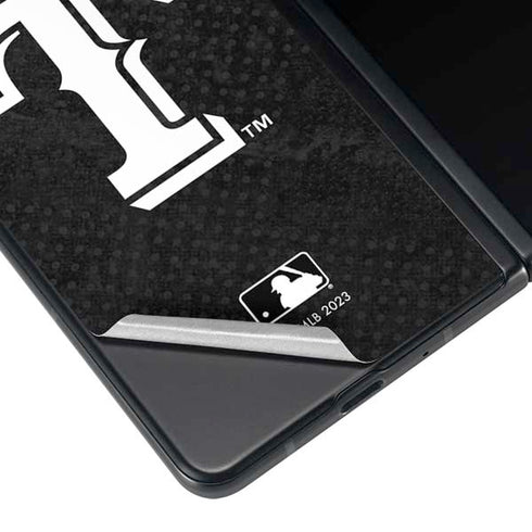 MLB Texas Rangers Jays Dark Wash Galaxy Z Fold4 5G Skin