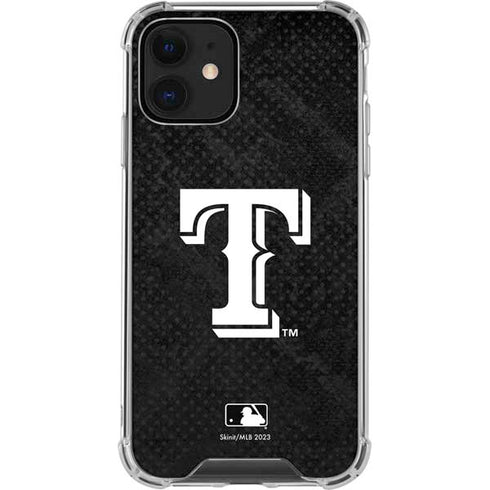 MLB Texas Rangers Jays Dark Wash iPhone 12 Clear Case