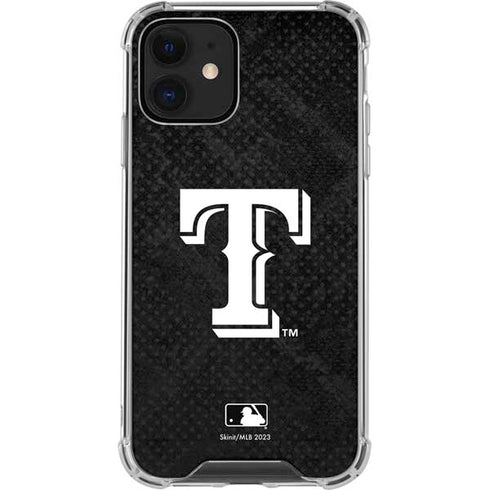MLB Texas Rangers Jays Dark Wash iPhone 12 Mini Clear Case