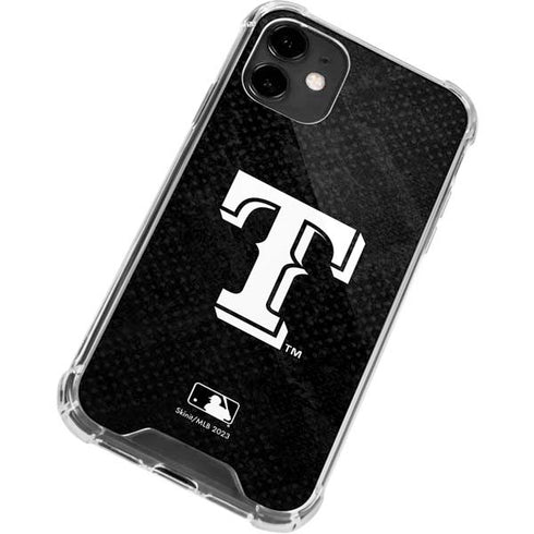 MLB Texas Rangers Jays Dark Wash iPhone 12 Mini Clear Case
