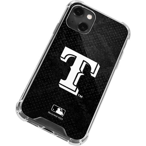 MLB Texas Rangers Jays Dark Wash iPhone 13 Mini Clear Case