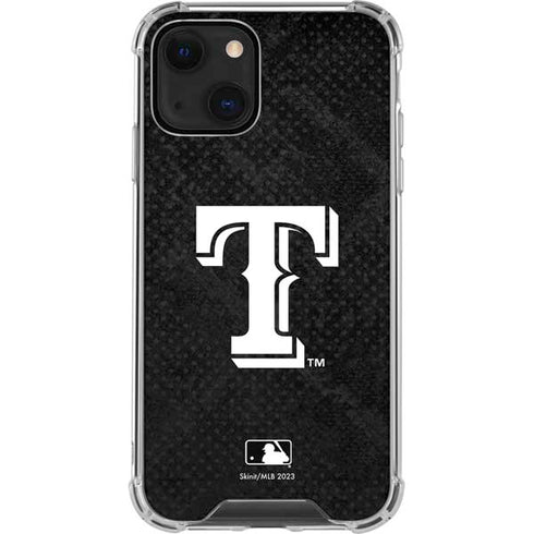 MLB Texas Rangers Jays Dark Wash iPhone 14 Clear Case
