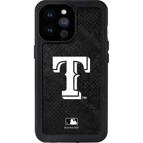 MLB Texas Rangers Jays Dark Wash iPhone 14 Pro Max Waterproof Case