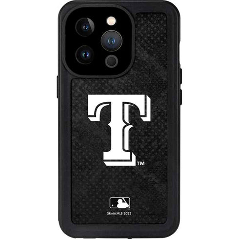 MLB Texas Rangers Jays Dark Wash iPhone 14 Pro Waterproof Case