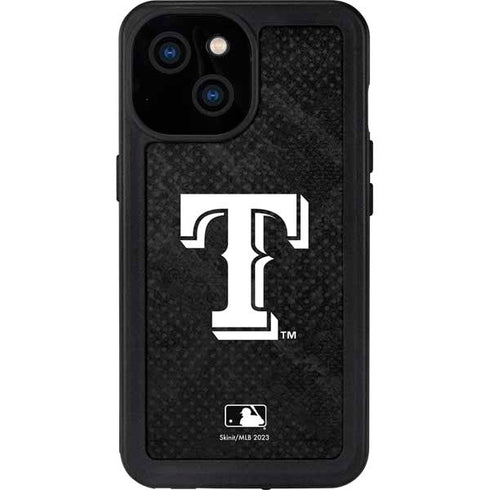 MLB Texas Rangers Jays Dark Wash iPhone 15 Waterproof Case