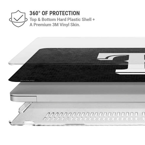 MLB Texas Rangers Jays Dark Wash MacBook Pro 16in (2019-20) Case plus Skin