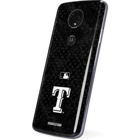 MLB Texas Rangers Jays Dark Wash Moto E5 Plus Skin