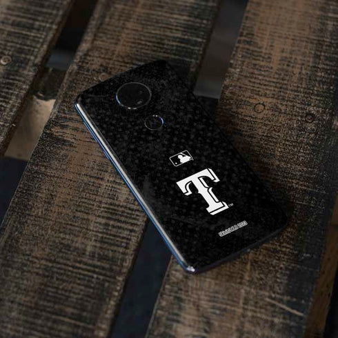 MLB Texas Rangers Jays Dark Wash Moto E5 Plus Skin