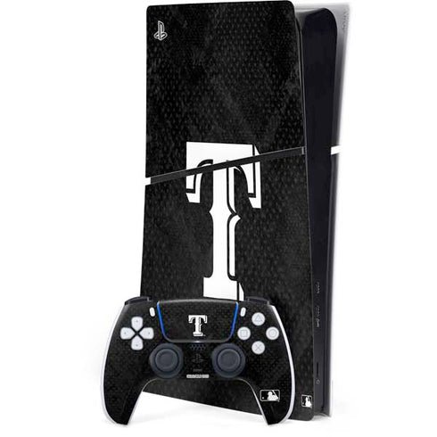 MLB Texas Rangers Jays Dark Wash PS5 Slim Digital Edition Console Skin