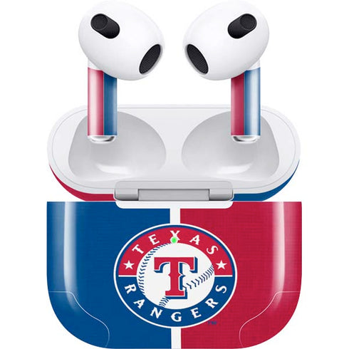 MLB Texas Rangers Split Apple AirPods (3rd Gen 2021) Skin