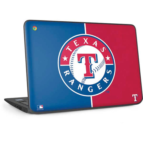 MLB Texas Rangers Split HP Chromebook Skin