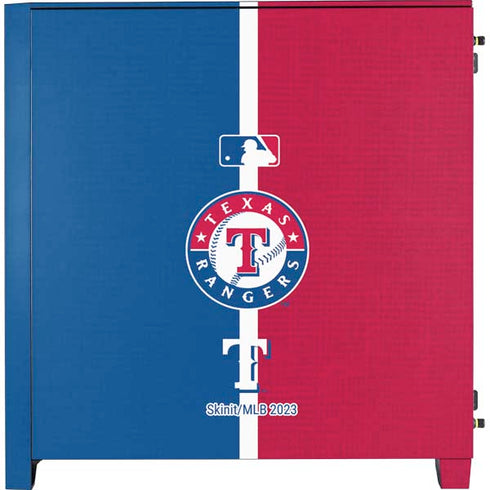 MLB Texas Rangers Split Corsair 4000D Tempered Glass Mid-Tower ATX Case Skin
