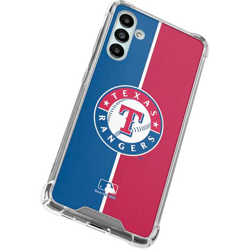 MLB Texas Rangers Split Galaxy A13 5G Clear Case