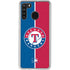 MLB Texas Rangers Split Galaxy A21 Clear Case