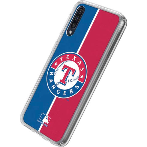MLB Texas Rangers Split Galaxy A50 Clear Case