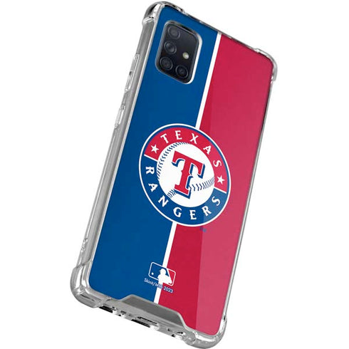 MLB Texas Rangers Split Galaxy A51 5G Clear Case