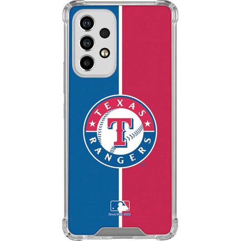 MLB Texas Rangers Split Galaxy A53 5G Clear Case