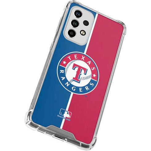 MLB Texas Rangers Split Galaxy A53 5G Clear Case