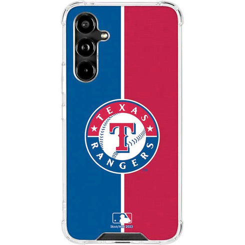 MLB Texas Rangers Split Galaxy A54 5G Clear Case