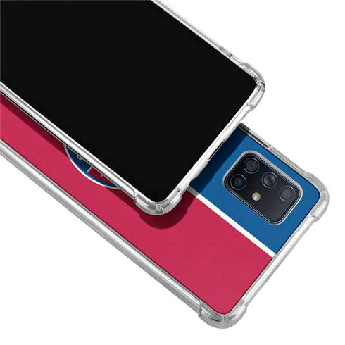 MLB Texas Rangers Split Galaxy A71 5G Clear Case