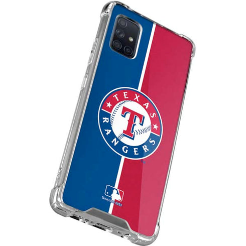 MLB Texas Rangers Split Galaxy A71 5G Clear Case