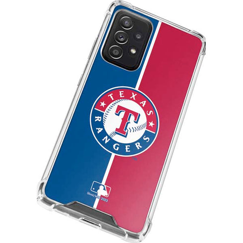 MLB Texas Rangers Split Galaxy A72 5G Clear Case